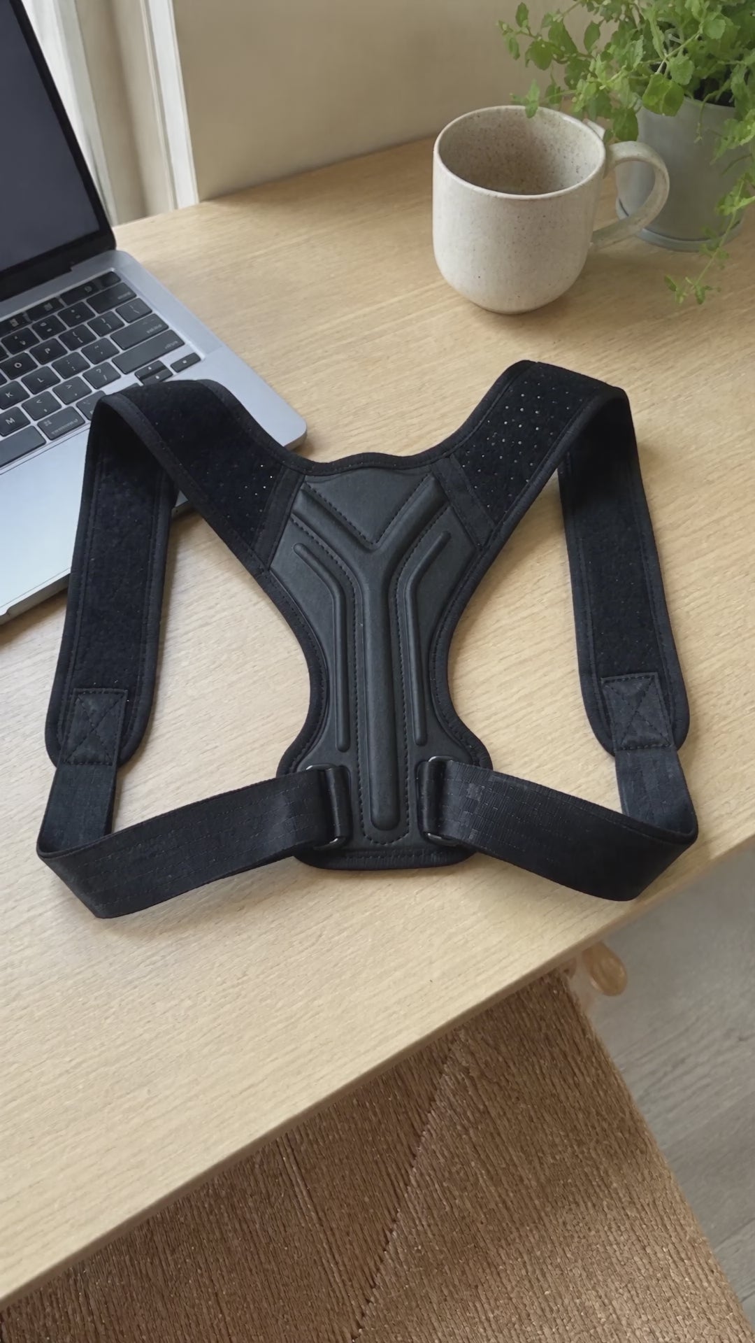 Velora Invisible Posture Strap worn at a desk